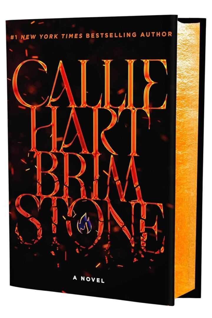 Brimstone (Deluxe Limited Edition) by Callie Hart (Fae & Alchemy, 2 of 3): a trending BookTok hardcover with fiery orange letters on black, glowing embers, and gold-edged pages.