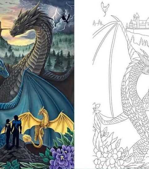 Fourth Wing: The Official Coloring Book by Entangled